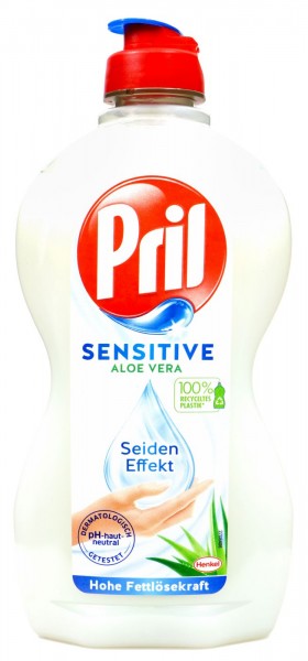 Pril Sensitive Aloe Vera and Side Effect Washing Up Liquid, 450 ml