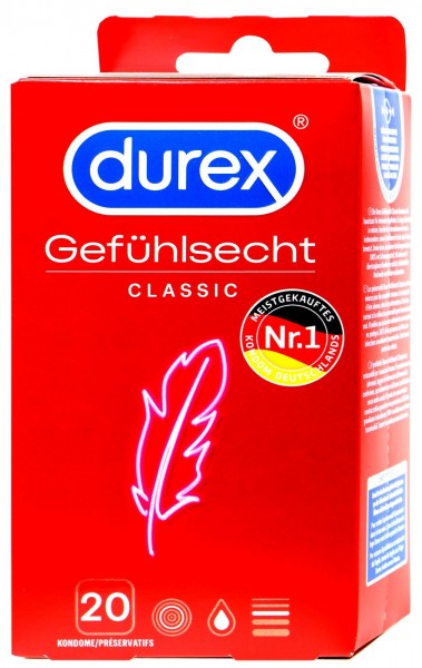 Durex Real Feeling Classic, 20-pack