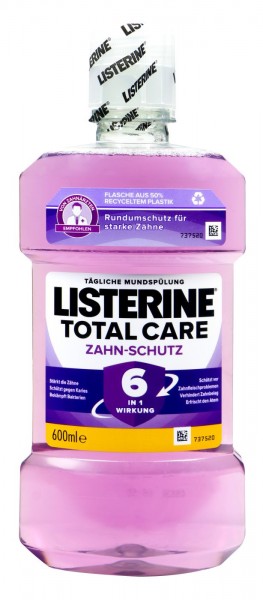 Listerine Mouthwash Total Care Tooth Protection 6in1, 600 ml