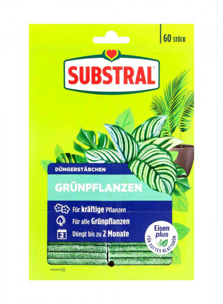 Substral Fertiliser Sticks for Green Plants, 60 pcs.
