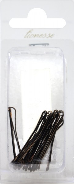 Hair Clips, brown, 4.5 cm, 20-count