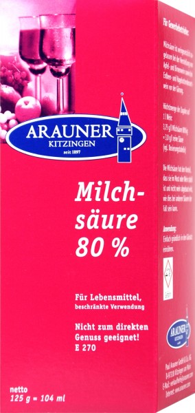 Kitzinger Lactic Acid 80%, 125 g