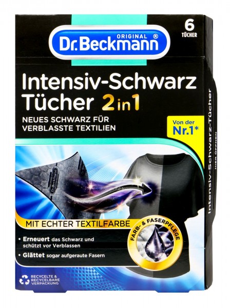 Dr. Beckmann Intensive Black Wipes 2in1, 6-pack