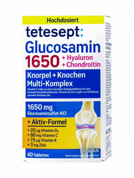 Tetesept Glucosamine 1650, 40 pieces