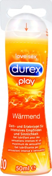 Durex Play Warming Lubricant Gel, 50 ml