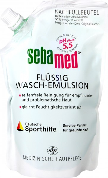 Sebamed Cleansing Emulsion Refill Pack, 400 ml