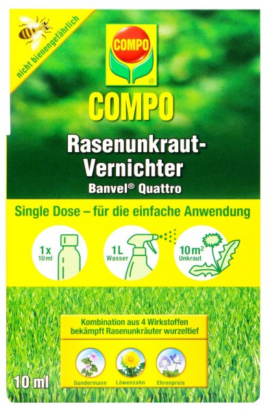 Compo Lawn Weed Killer Banvel Quattro, 10 ml