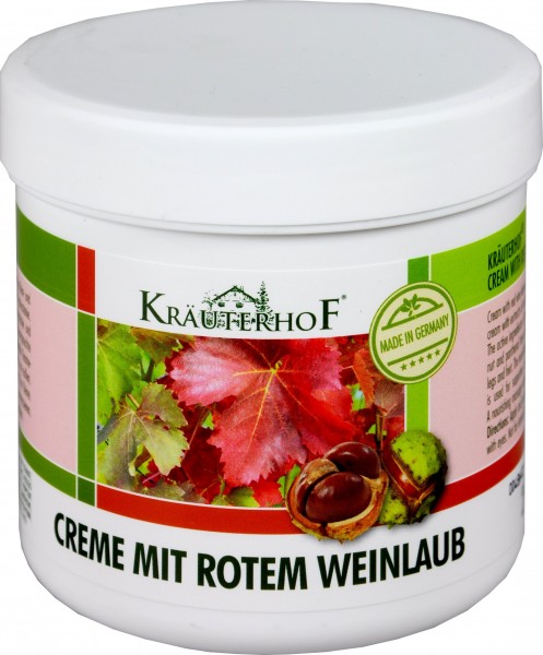 Kräuterhof Cream with Red Vine Leaves, 250 ml