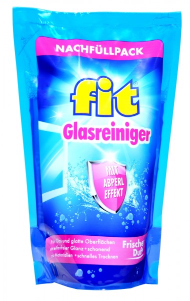 Fit Glass Cleaner Spray, refill bag, 500 ml
