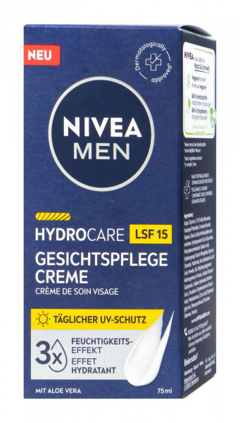 Nivea Men Hydro Face Care Cream SPF 15, 75 ml