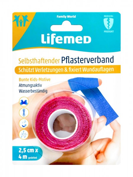 Lifemed Plaster Bandage self-adhesive, 4-pack