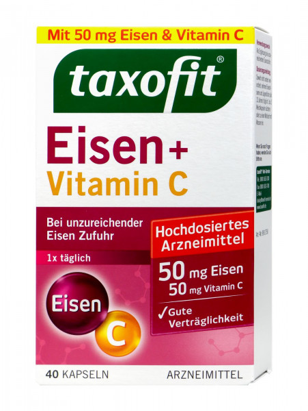 Taxofit Iron + Vitamin C Tablets, 40 pcs.