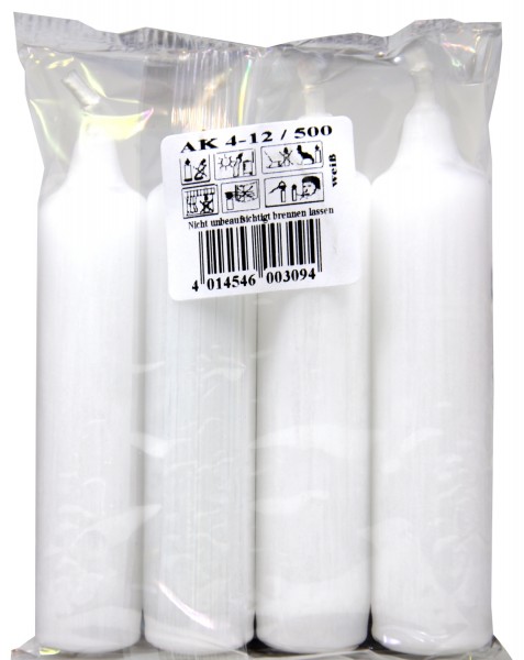 Advent Candles, white, 4-pack