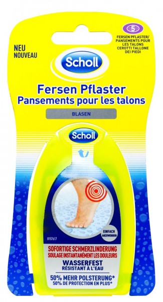 Scholl Blister Plaster Heel Transparent, 5-pack